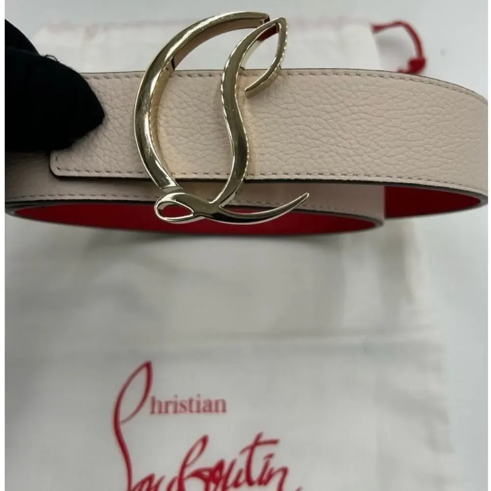 Women's Christian Louboutin CL logo belt size 85 cm/34 inches made in Italy
